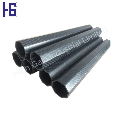 Ośmiokątne rurki z włókna węglowego